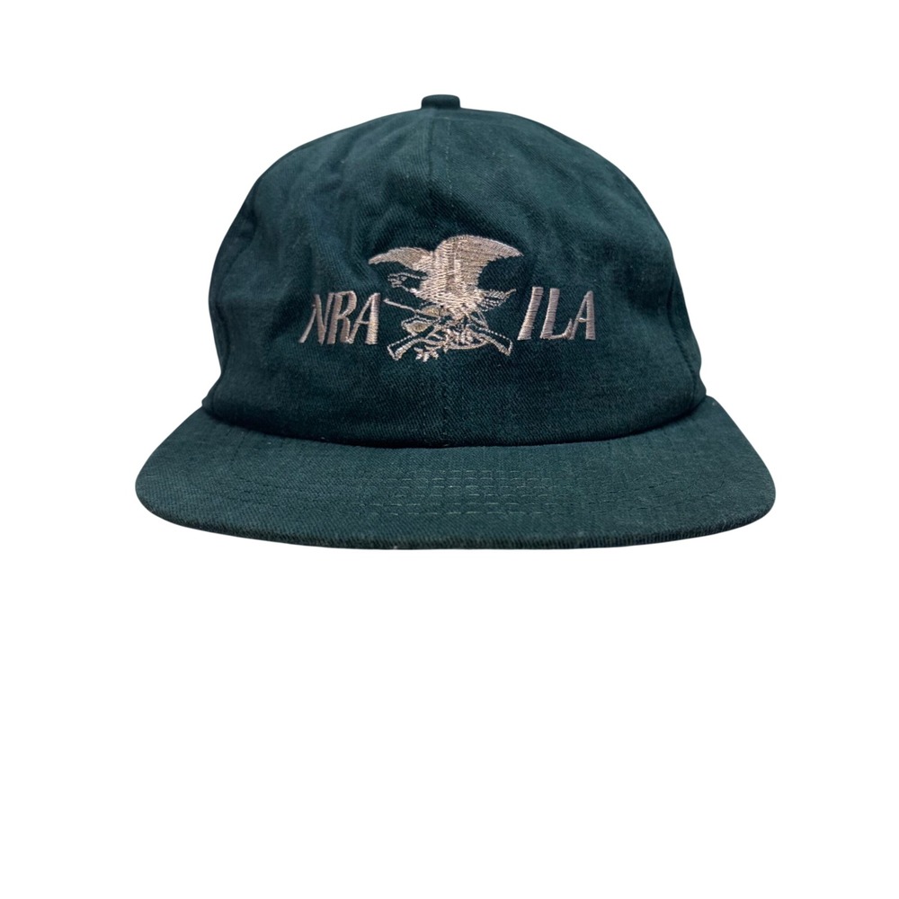 Vintage Made in USA NRA ILA Snapback Hat Men OSFM Green